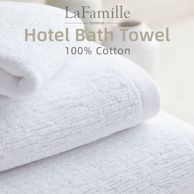 100% Cotton Premium Hotel Adult Bath Towel - White (70 X 140cm)