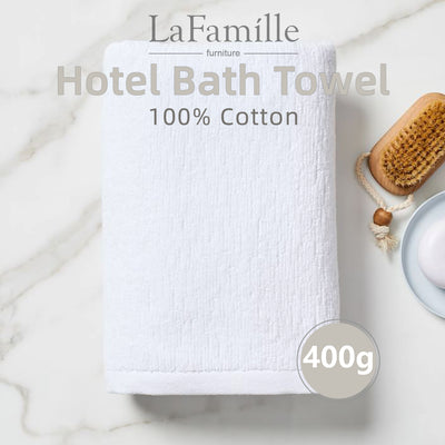 100% Cotton Premium Hotel Adult Bath Towel - White (70 X 140cm)