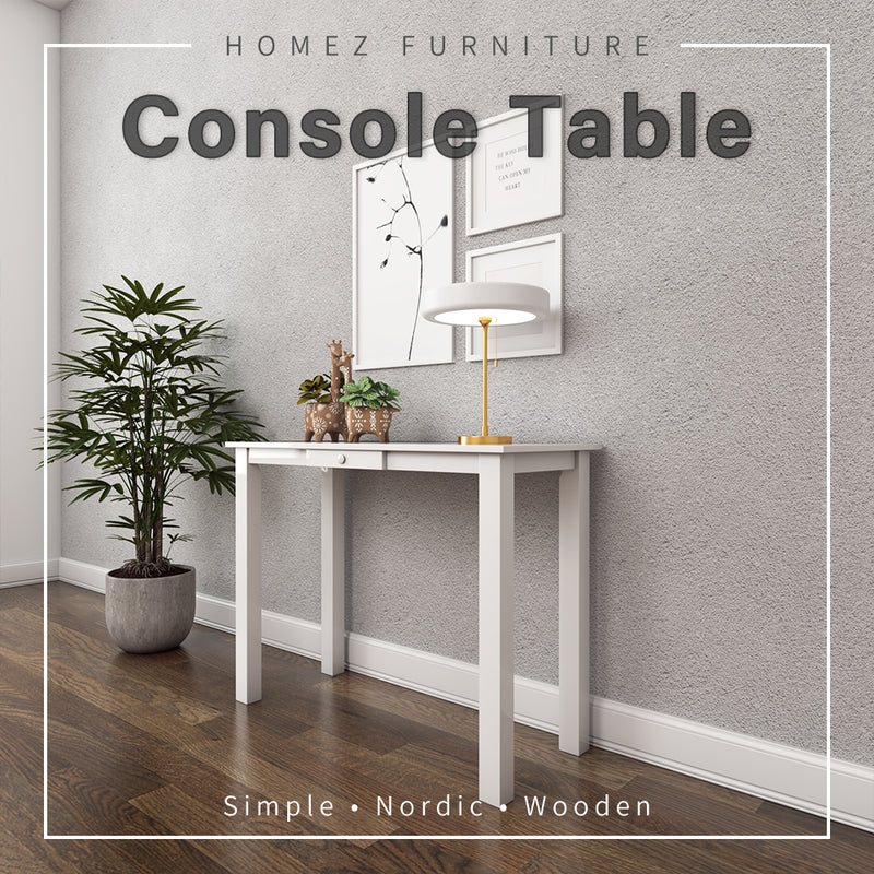 (Self-assembly) 3FT Console Table with Drawer - SNKS1636