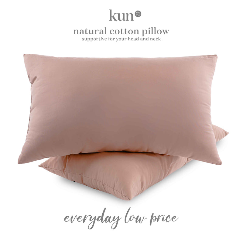 KUN Natural Cotton Pillow 100% Organic Smell 17inch x 27inch x 1.2kg