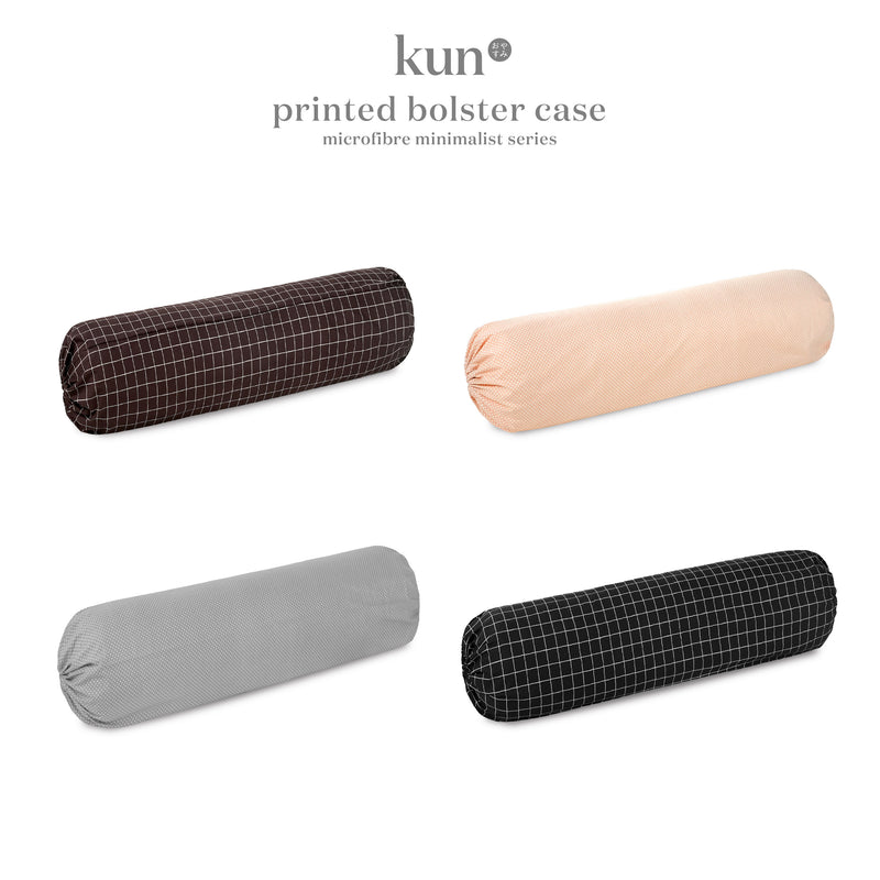 (New Arrival) Kun Minimalist Printed Design Microfibre Pillowcase  (50cm X 76cm) / / Bolster Case (35cm x 105cm)