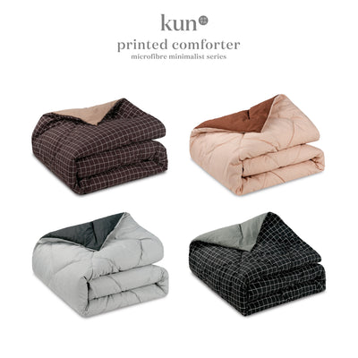 (New Arrival) Kun Minimalist Printed Design Hotel Quilt Comforter - Single /Queen /King