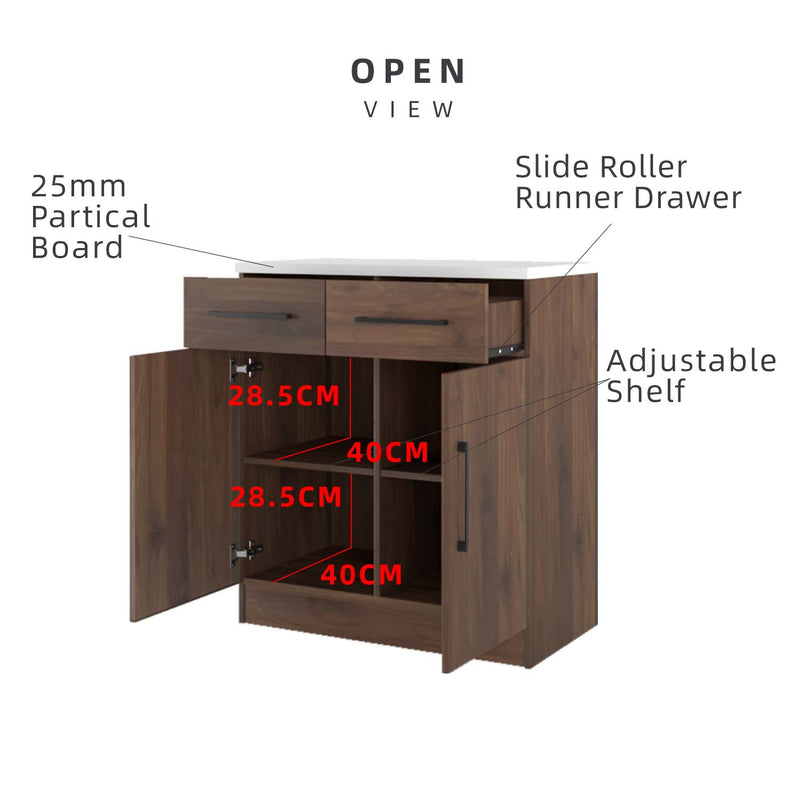 Ventura Series Kitchen Cabinets Base Unit  - HMZ-KBC-MFC9080-WN