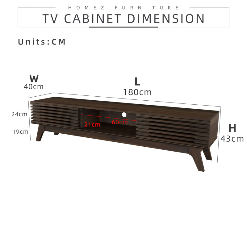 6FT Aoki Series TV Cabinet / Console /  Wood Leg - HMZ-FN-TC-E2252-WN