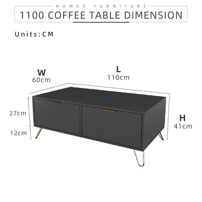 (Self-assembly) 4FT Stellate Series Coffee Table Modernist Design - HMZ-FN-CT-1100-DGY