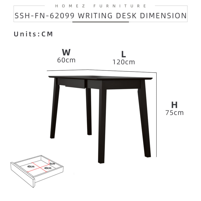 (Self-assembly) 4FT Modern Solid Rubber Wood Writing Desk/ Office Desks-SSH-FN-62099-WT