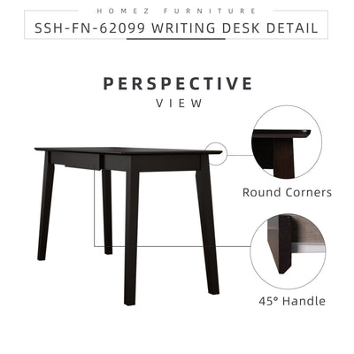 (Self-assembly) 4FT Modern Solid Rubber Wood Writing Desk/ Office Desks-SSH-FN-62099-WT