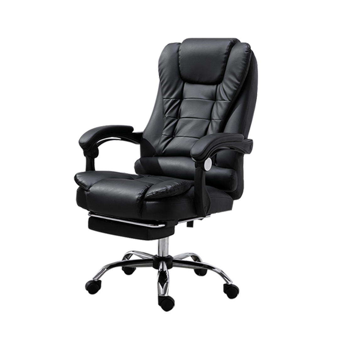 BLACK Office Chair GMZ-GC-YG-809-6BK Video Game Chair with Ergonomic  Backrest and Seat Height Adjustment Footrest