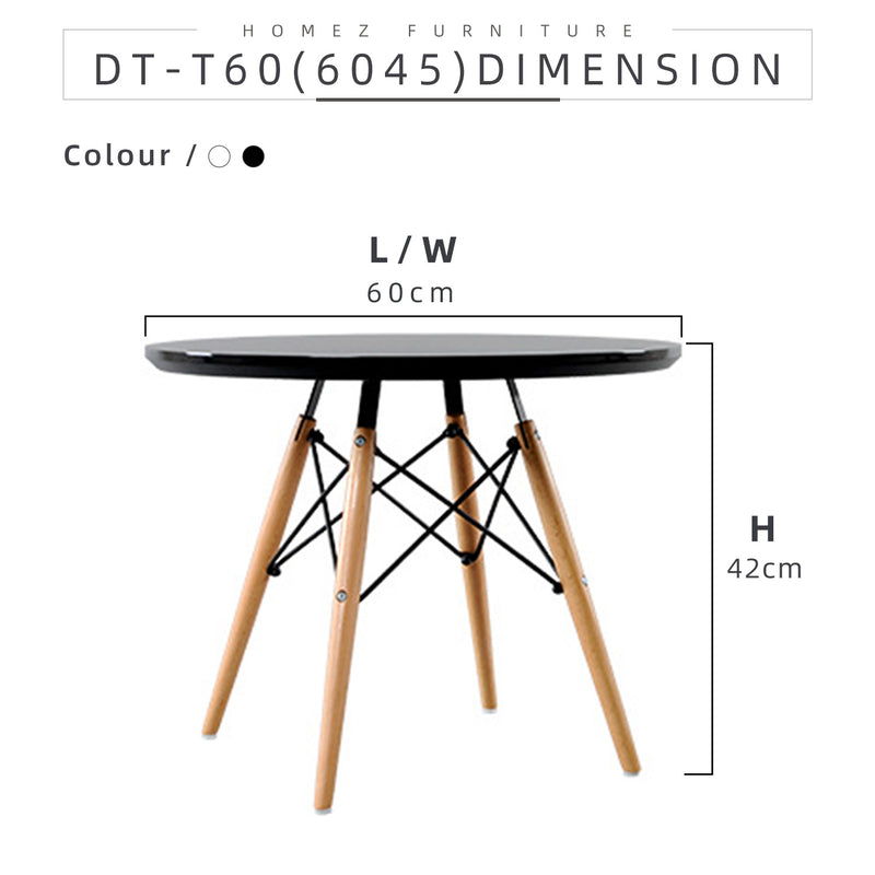 2FT Round Modern Solid Side Table - HMZ-FN-DT-T60(6045)