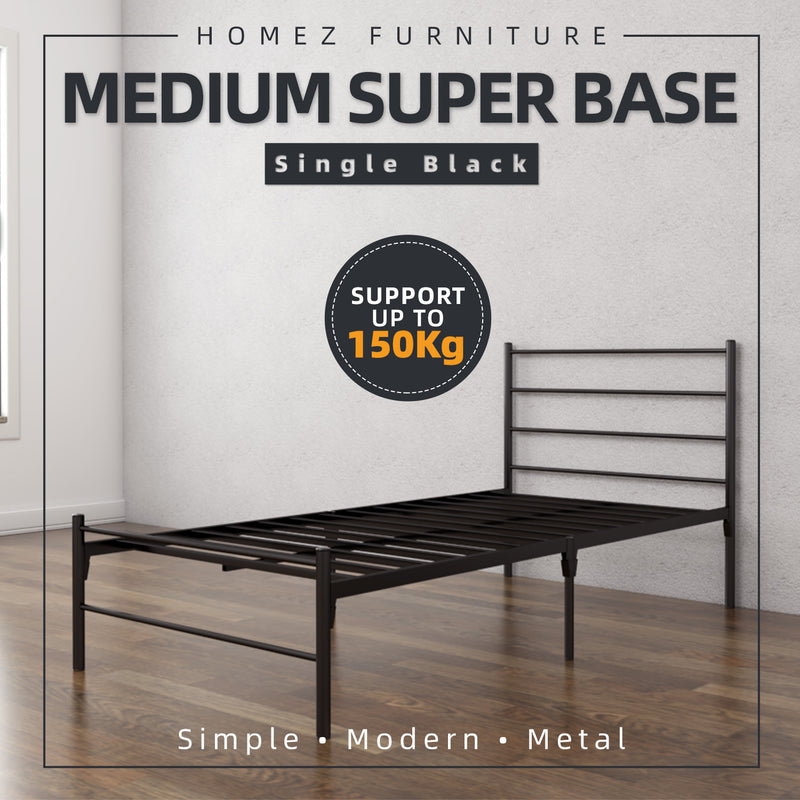 Powder Coat Metal Super Base Bed Frame - HMZ-FYGSB Single Size